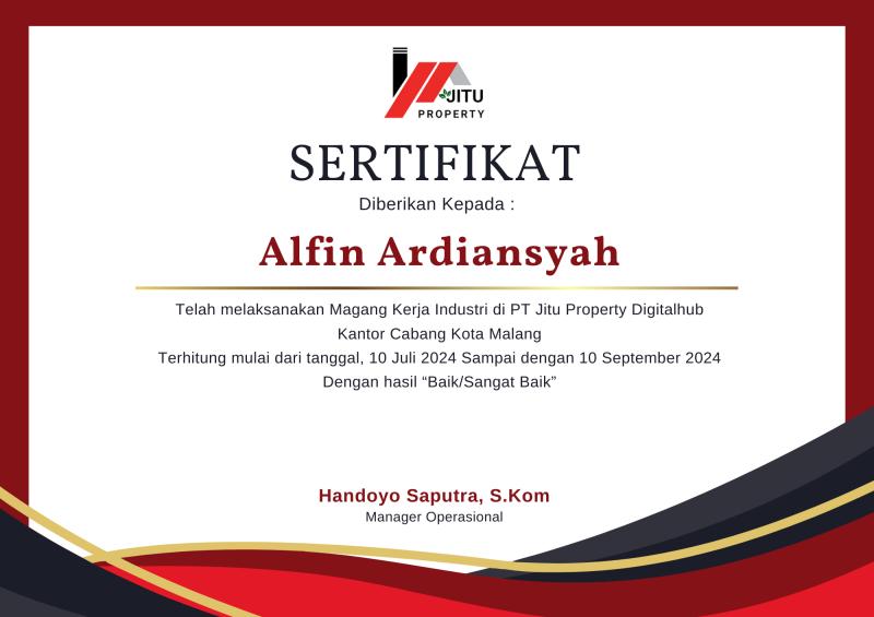 Full Stack Developer Intership - Jitu Property