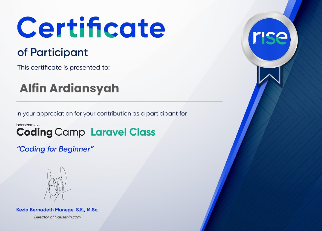Coding Camp Laravel Class - HariSenin