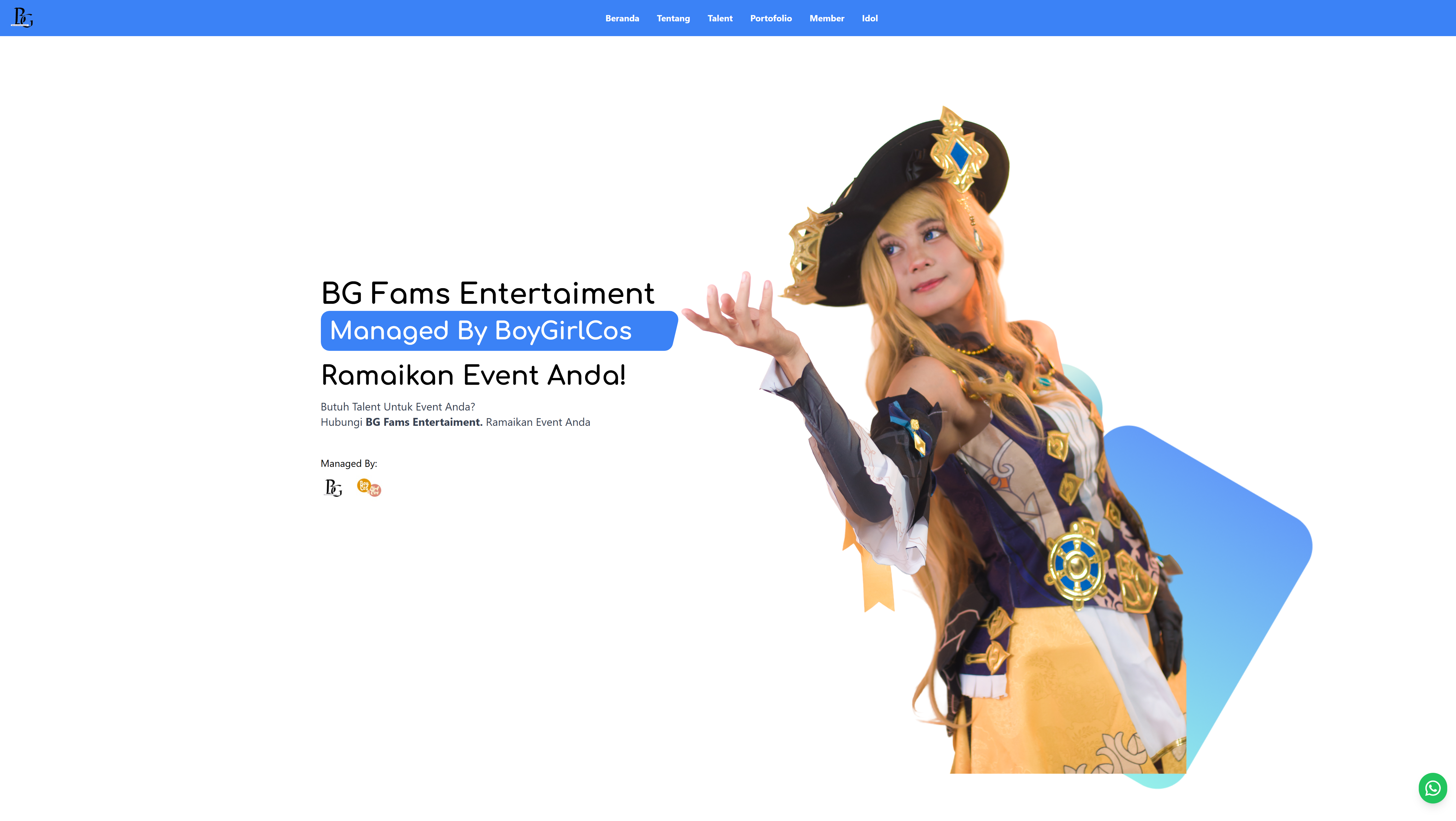 BGentertaiment Landing